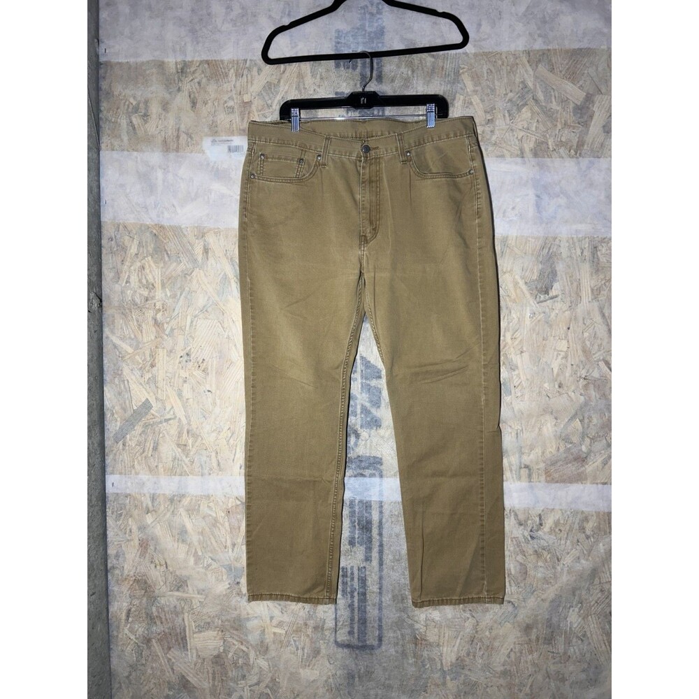 Levis 514 Jeans Mens Size 38x32 Beige Khaki Straight Denim Pants Y2K